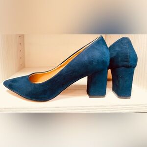 Worn Once Block Heel - 2 inches, faux Suede heels